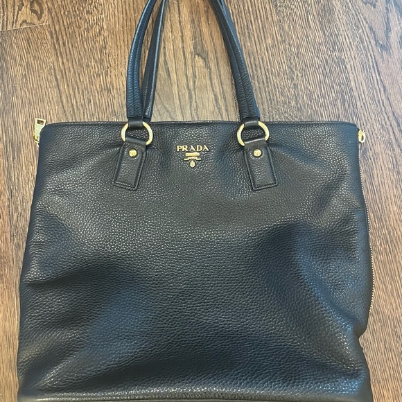 Prada Black Tote with Gold Accents - Picture 6 of 11